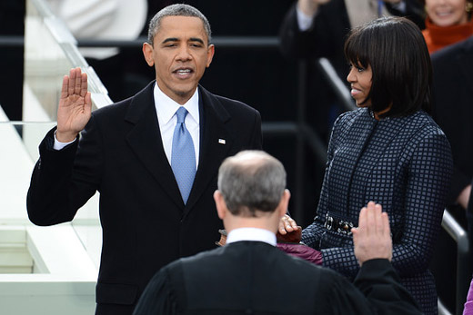 Obama sworn in 2nd time